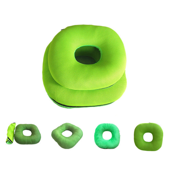 Donut Pillow Tailbone Hemorrhoid Cushion for Wheelchair Pad Green M