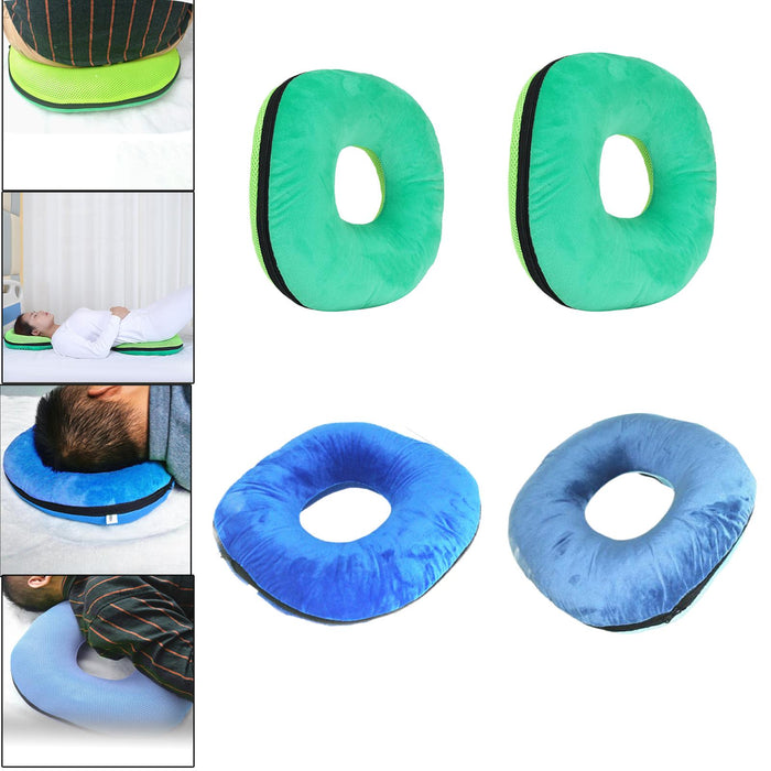 Donut Pillow Tailbone Hemorrhoid Cushion for Wheelchair Pad Green M