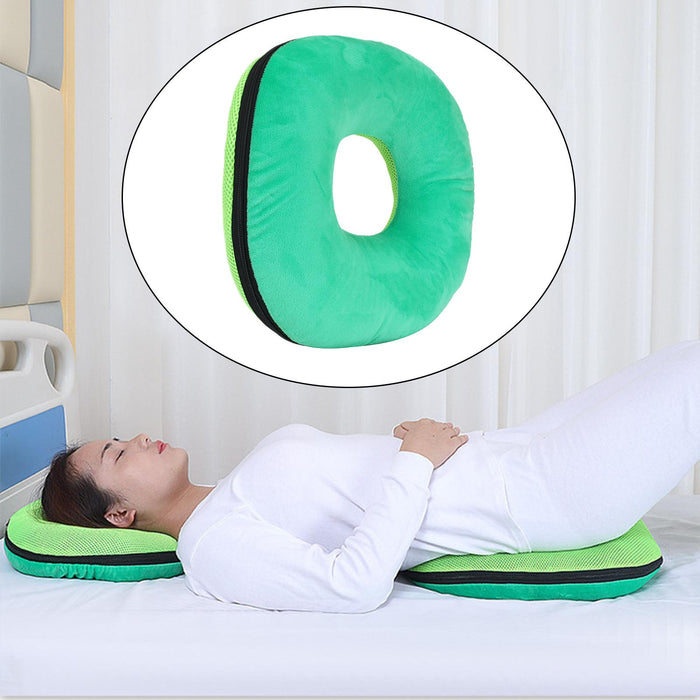 Donut Pillow Tailbone Hemorrhoid Cushion for Wheelchair Pad Green M