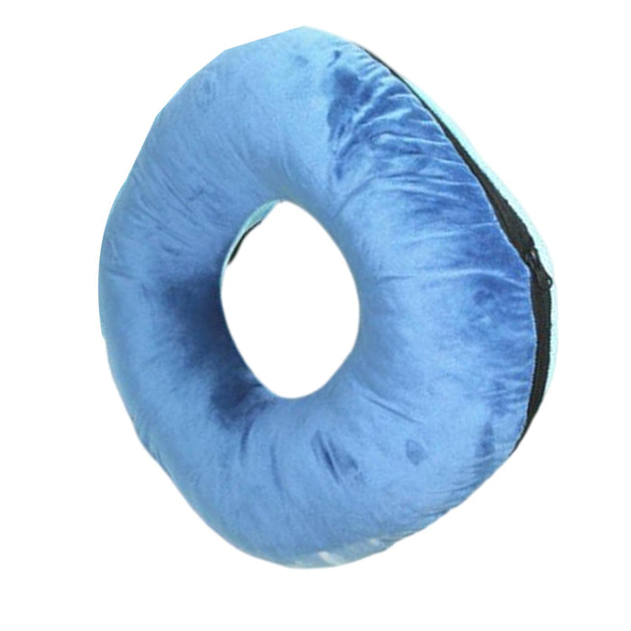 Donut Pillow Tailbone Hemorrhoid Cushion for Wheelchair Pad Light Blue L