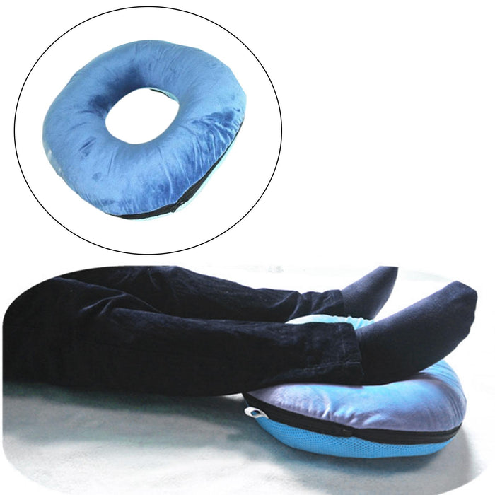 Donut Pillow Tailbone Hemorrhoid Cushion for Wheelchair Pad Light Blue L