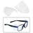 Universal Safety Glasses Side Shields TPU Clear Soft for Safety Glasses Small 4 holes