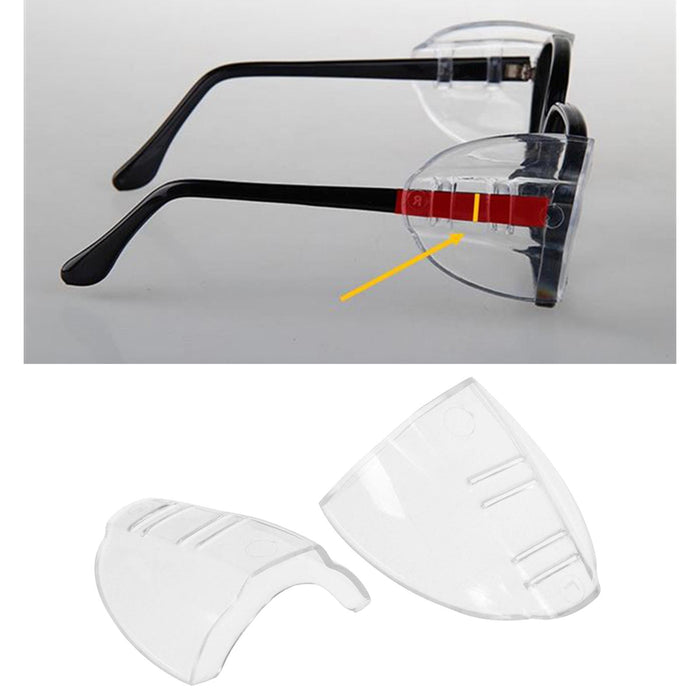 Universal Safety Glasses Side Shields TPU Clear Soft for Safety Glasses Small 4 holes