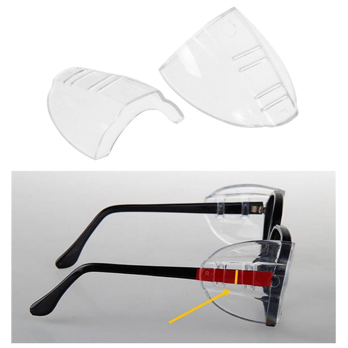 Universal Safety Glasses Side Shields TPU Clear Soft for Safety Glasses Small 4 holes