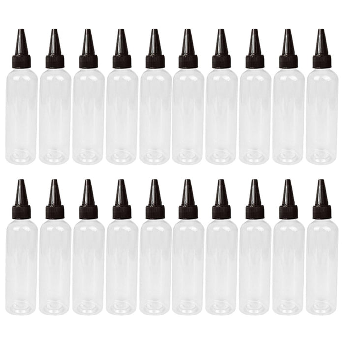 20 Pieces Water Bottles 120ml Squirt No Leakage Glue dressings Black Caps