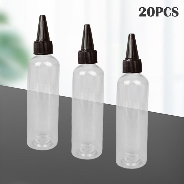 20 Pieces Water Bottles 120ml Squirt No Leakage Glue dressings Black Caps