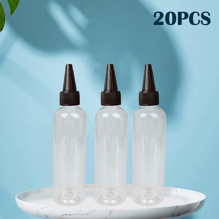 20 Pieces Water Bottles 120ml Squirt No Leakage Glue dressings Black Caps