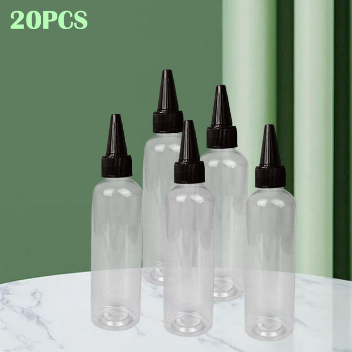 20 Pieces Water Bottles 120ml Squirt No Leakage Glue dressings Black Caps