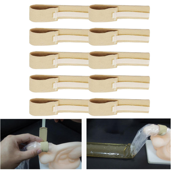 10 Pieces Adjustable Patients Fixed Urine Bag Straps Reusable for Bedridden