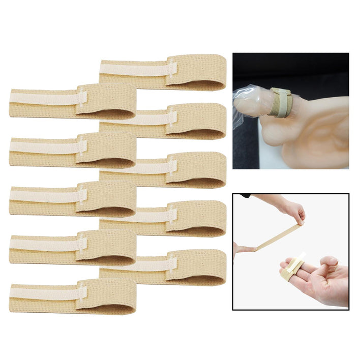 10 Pieces Adjustable Patients Fixed Urine Bag Straps Reusable for Bedridden