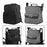 Wheelchair Bag Adjustable Straps Armrest Pouch for Outdoor Pill Box Phone Black