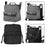 Wheelchair Bag Adjustable Straps Armrest Pouch for Outdoor Pill Box Phone Black