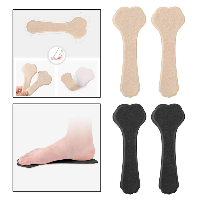 1 Pair High Heel Insoles Soft Comfortable Anti Slip Foot Care apricot