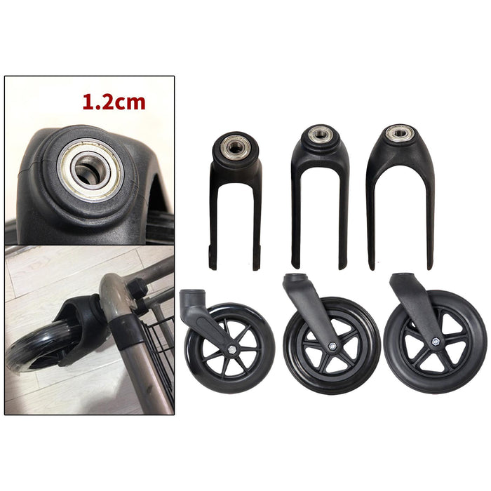 Wheelchairs Front Fork Accessories for Front Castor Wheels 6 Inch