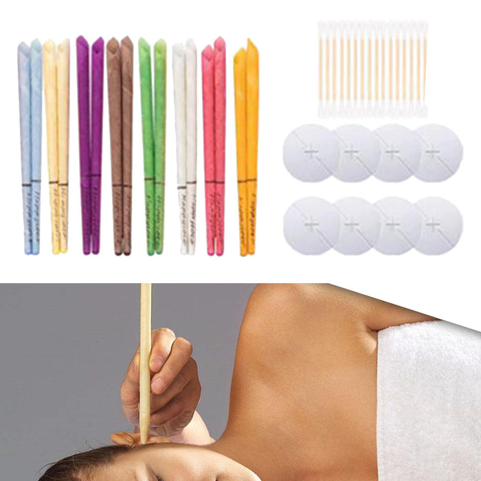 10 Pieces Natural Ear Treatment Candles Kit Ear Wax Remover Portable Tool A