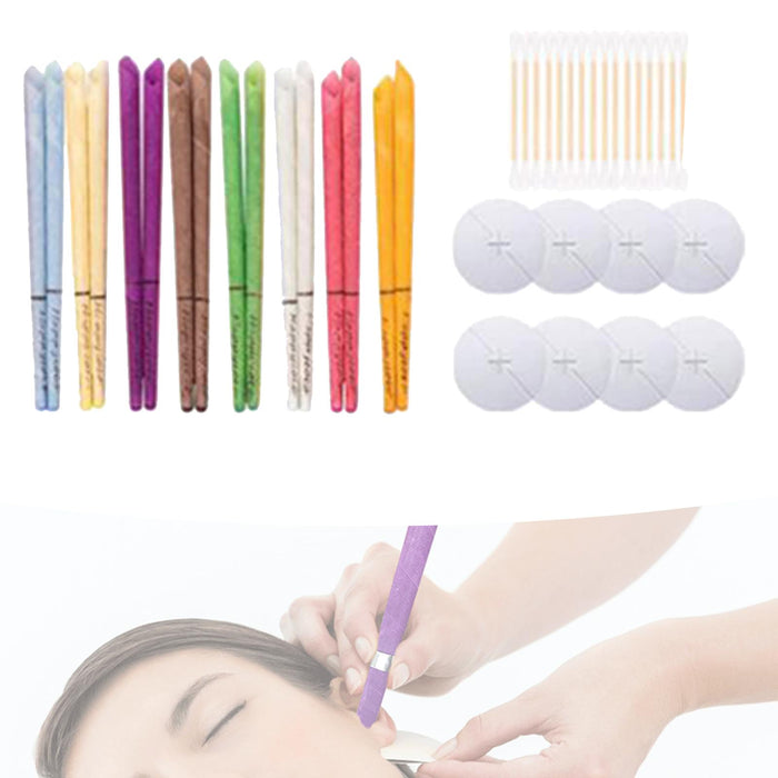 10 Pieces Natural Ear Treatment Candles Kit Ear Wax Remover Portable Tool A