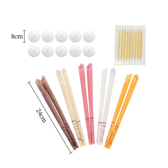 10 Pieces Natural Ear Treatment Candles Kit Ear Wax Remover Portable Tool A