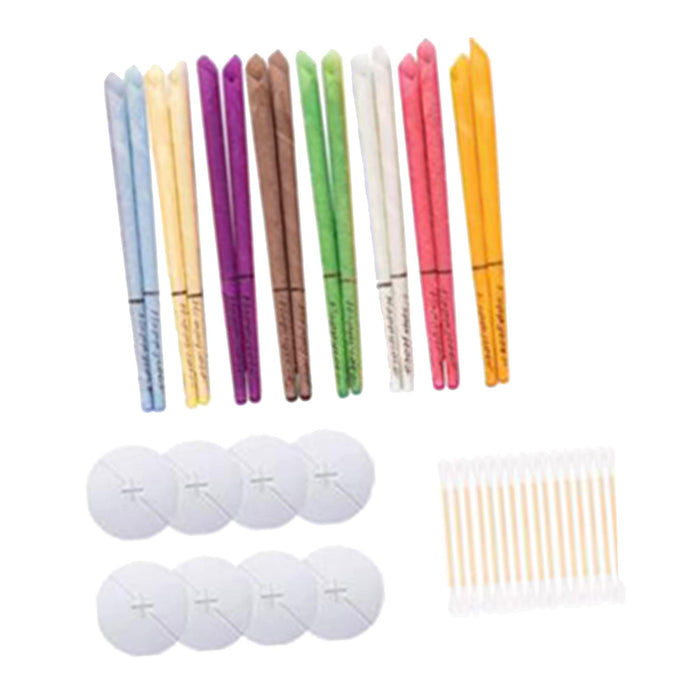 10 Pieces Natural Ear Treatment Candles Kit Ear Wax Remover Portable Tool A