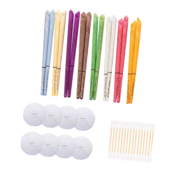 10 Pieces Natural Ear Treatment Candles Kit Ear Wax Remover Portable Tool A