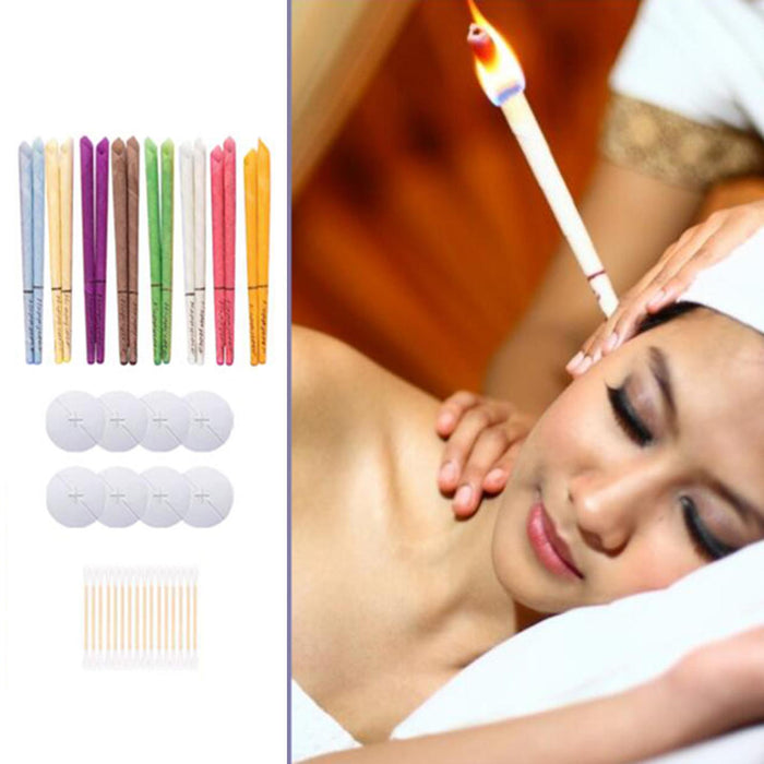 10 Pieces Natural Ear Treatment Candles Kit Ear Wax Remover Portable Tool A