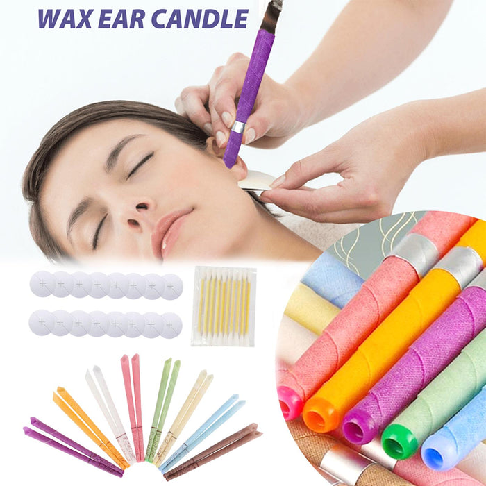 16 Pieces Natural Ear Treatment Candles Kit Ear Wax Cleaner Gently Cleaning