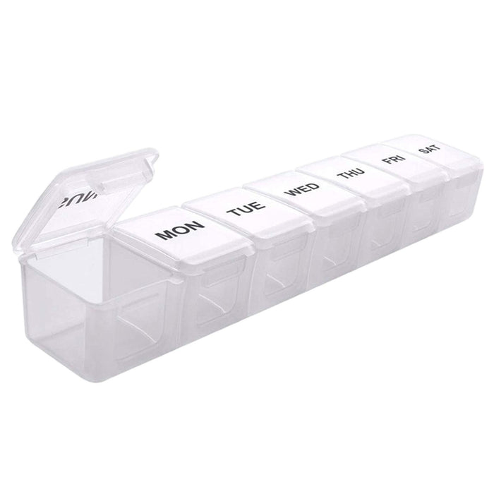 Weekly Pill Organizer Portable Reminder Box for Vacation Capsule Elders