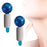 2Pcs Ice Globe Anti-Aging Face and Eye Skin Treatment Cooling Facial Roller Blue