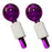 2Pcs Ice Globe Anti-Aging Face and Eye Skin Treatment Cooling Facial Roller Purple