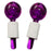 2Pcs Ice Globe Anti-Aging Face and Eye Skin Treatment Cooling Facial Roller Purple