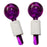 2Pcs Ice Globe Anti-Aging Face and Eye Skin Treatment Cooling Facial Roller Purple