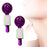 2Pcs Ice Globe Anti-Aging Face and Eye Skin Treatment Cooling Facial Roller Purple