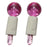 2Pcs Ice Globe Anti-Aging Face and Eye Skin Treatment Cooling Facial Roller Twinkle Pink