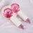 2Pcs Ice Globe Anti-Aging Face and Eye Skin Treatment Cooling Facial Roller Twinkle Pink