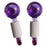 2Pcs Ice Globe Anti-Aging Face and Eye Skin Treatment Cooling Facial Roller Twinkle Purple