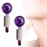 2Pcs Ice Globe Anti-Aging Face and Eye Skin Treatment Cooling Facial Roller Twinkle Purple