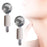 2Pcs Ice Globe Anti-Aging Face and Eye Skin Treatment Cooling Facial Roller Twinkle Clear