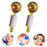 2Pcs Ice Globe Anti-Aging Face and Eye Skin Treatment Cooling Facial Roller Twinkle Gold