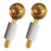 2Pcs Ice Globe Anti-Aging Face and Eye Skin Treatment Cooling Facial Roller Twinkle Gold