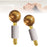 2Pcs Ice Globe Anti-Aging Face and Eye Skin Treatment Cooling Facial Roller Twinkle Gold