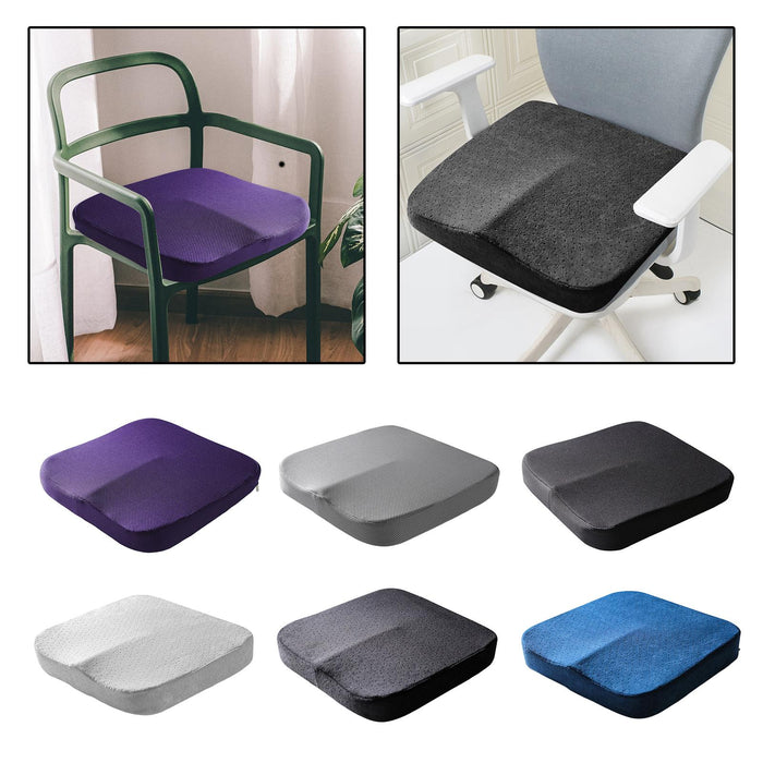 Summer Memory Foam Seat Cushion for Office Chair Back Pain Mesh Purple