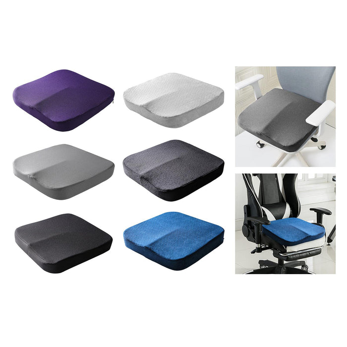 Summer Memory Foam Seat Cushion for Office Chair Back Pain Mesh Purple