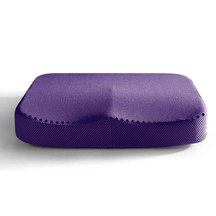 Summer Memory Foam Seat Cushion for Office Chair Back Pain Mesh Purple