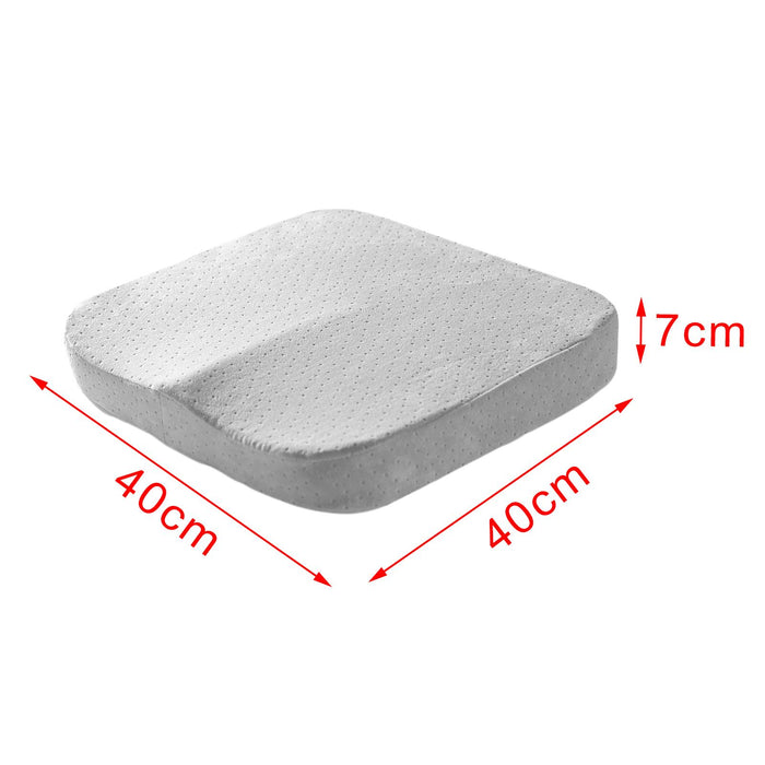 Summer Memory Foam Seat Cushion for Office Chair Back Pain Flannelette Gray