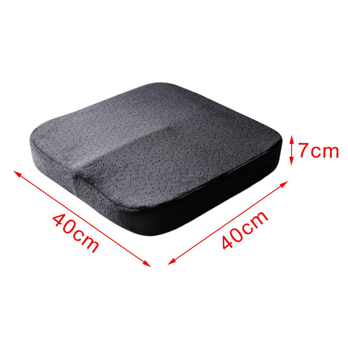 Summer Memory Foam Seat Cushion for Office Chair Back Pain Flannelette Black