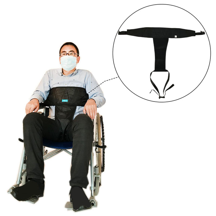 Wheelchair Seat Belt Quick Release Buckle for Disable Patients Cares Elderly Black Thick