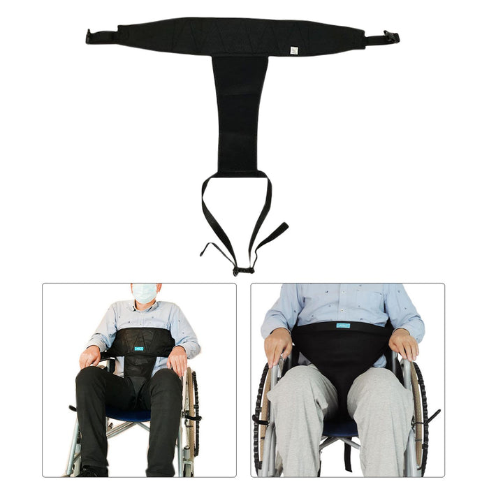 Wheelchair Seat Belt Quick Release Buckle for Disable Patients Cares Elderly Black Thick