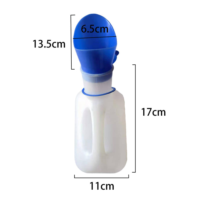 Unisex Potty Urinal 1000ml Bedpans Pee Bottle Outdoor Patient Child White