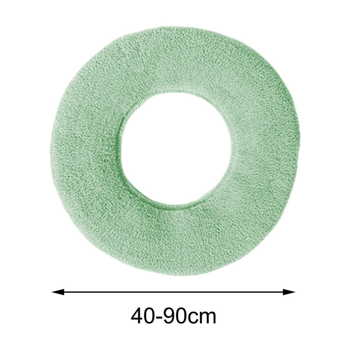 Toilet Seat Cover Washable Thicker Luxury Reusable for Washroom Bathroom Green