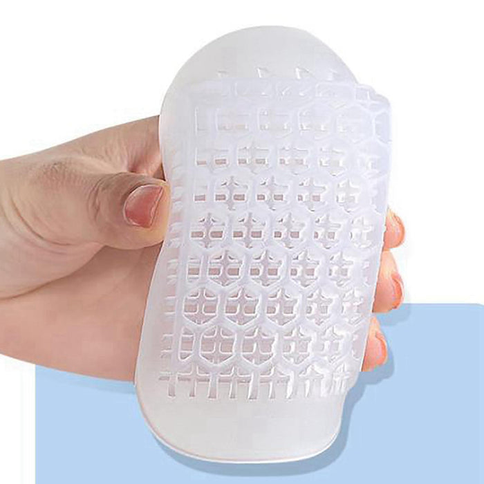 2x U Shaped Gel Heel Cups Plantar Fasciitis Insert Soft All Day Wear Clear