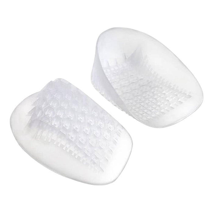 2x U Shaped Gel Heel Cups Plantar Fasciitis Insert Soft All Day Wear Clear